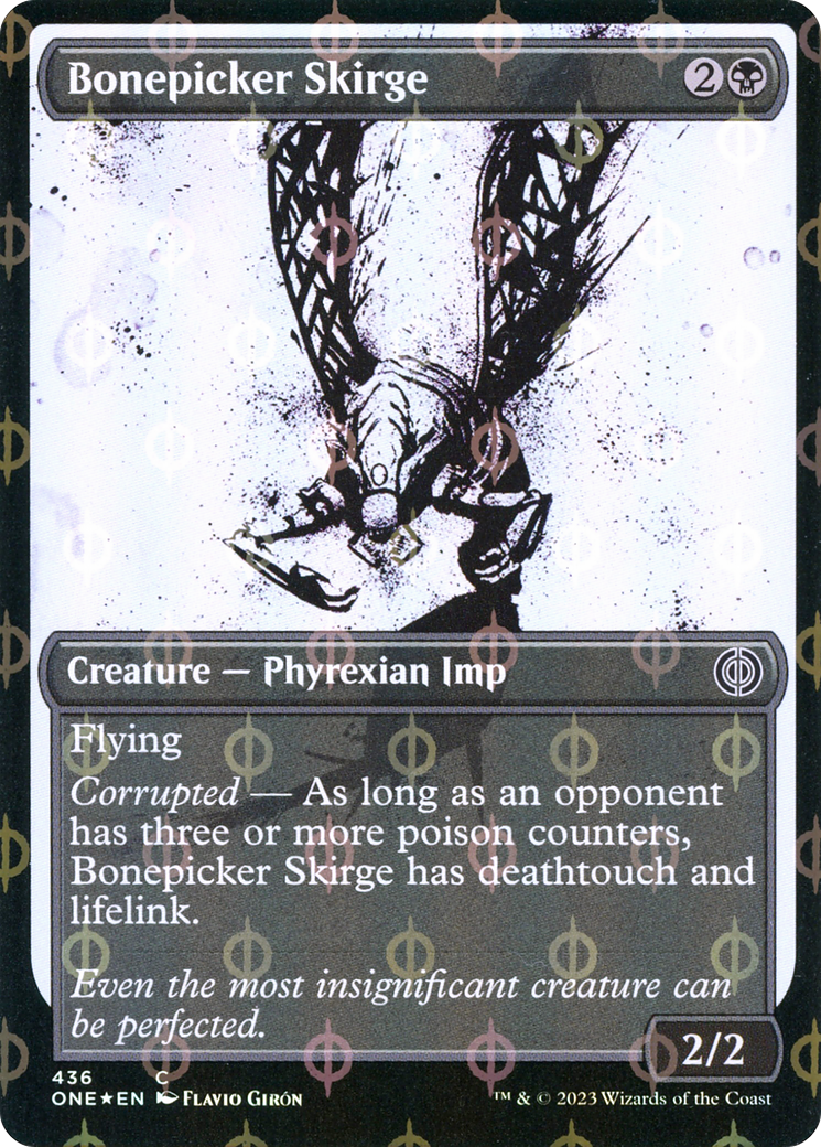 Bonepicker Skirge (Showcase Ichor Step-and-Compleat Foil) [Phyrexia: All Will Be One] | Red Riot Games CA