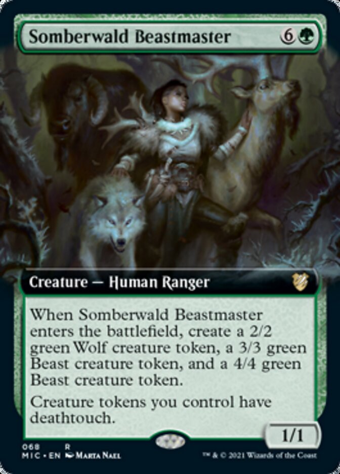 Somberwald Beastmaster (Extended Art) [Innistrad: Midnight Hunt Commander] | Red Riot Games CA