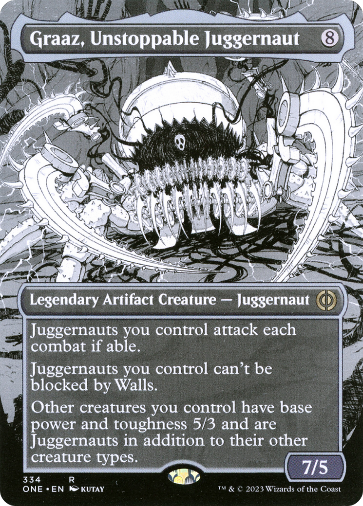 Graaz, Unstoppable Juggernaut (Borderless Manga) [Phyrexia: All Will Be One] | Red Riot Games CA