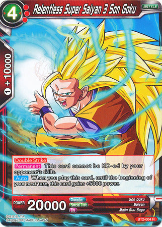 Relentless Super Saiyan 3 Son Goku (Demo Deck) (BT2-004) [Union Force] | Red Riot Games CA
