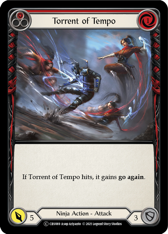 Torrent of Tempo (Red) [U-CRU069] (Crucible of War Unlimited)  Unlimited Rainbow Foil | Red Riot Games CA