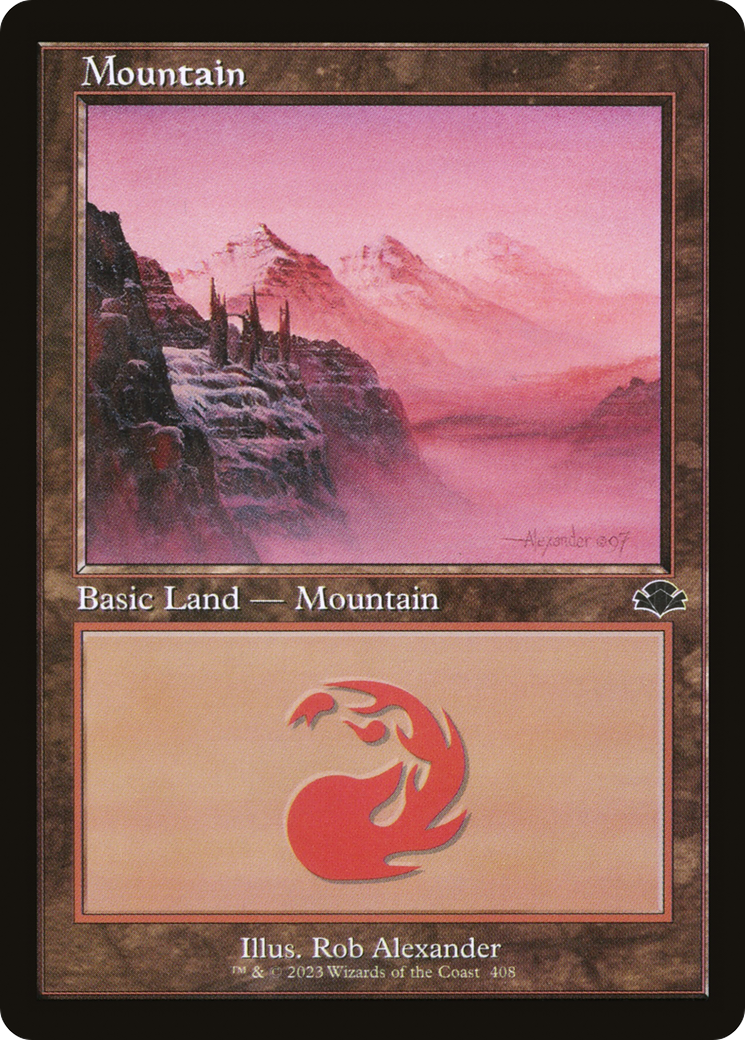 Mountain (408) (Retro) [Dominaria Remastered] | Red Riot Games CA