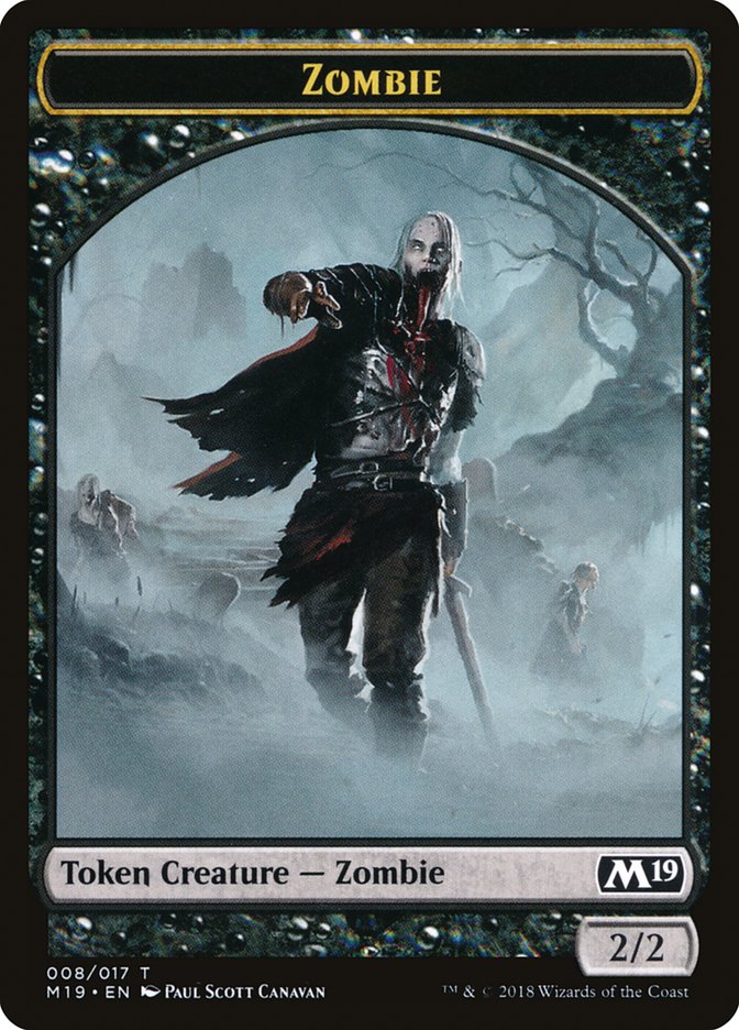 Knight // Zombie Double-Sided Token (Game Night) [Core Set 2019 Tokens] | Red Riot Games CA