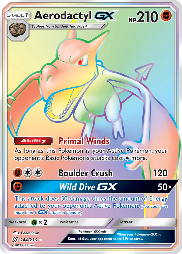 Aerodactyl GX (244/236) [Sun & Moon: Unified Minds] | Red Riot Games CA
