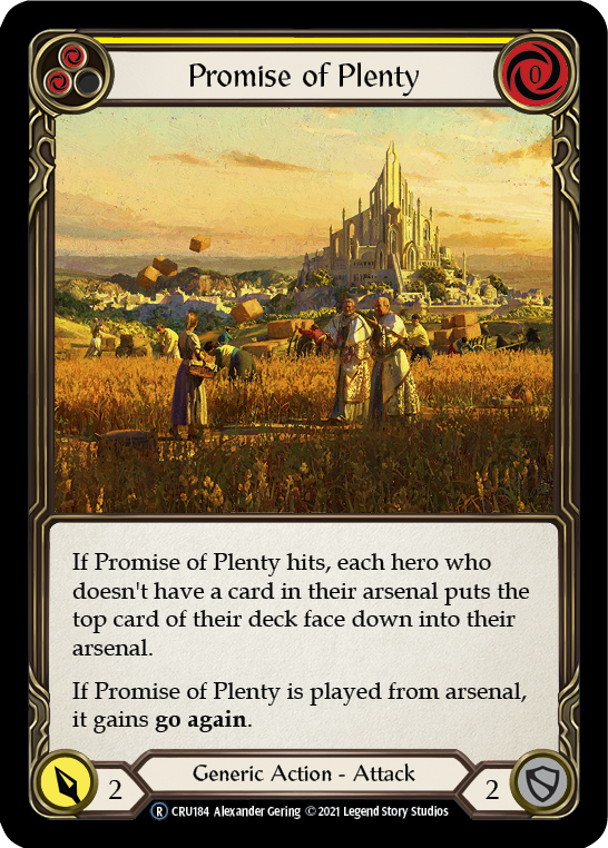 Promise of Plenty (Yellow) [U-CRU184] (Crucible of War Unlimited)  Unlimited Normal | Red Riot Games CA