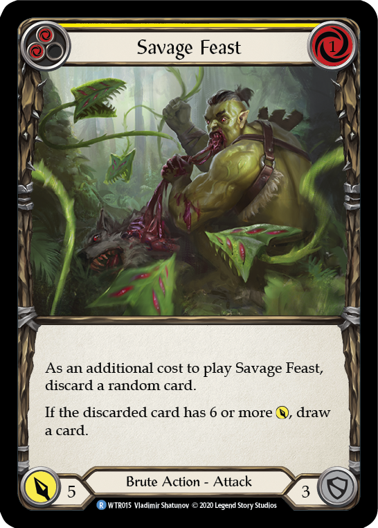 Savage Feast (Yellow) [U-WTR015] (Welcome to Rathe Unlimited)  Unlimited Rainbow Foil | Red Riot Games CA