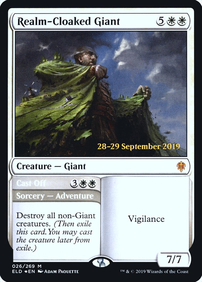 Realm-Cloaked Giant // Cast Off [Throne of Eldraine Prerelease Promos] | Red Riot Games CA