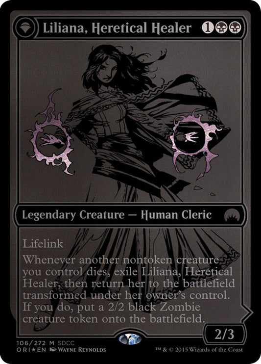 Liliana, Heretical Healer // Liliana, Defiant Necromancer [San Diego Comic-Con 2015]