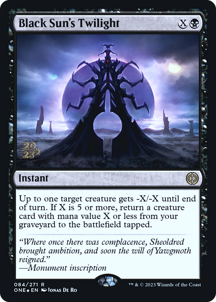 Black Sun's Twilight [Phyrexia: All Will Be One Prerelease Promos] | Red Riot Games CA