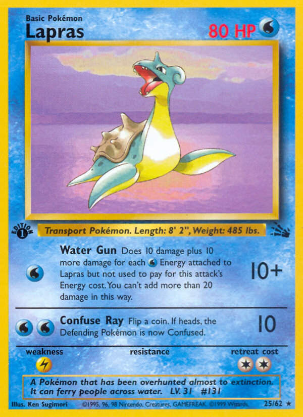 Lapras (25/62) [Fossil 1st Edition] | Red Riot Games CA