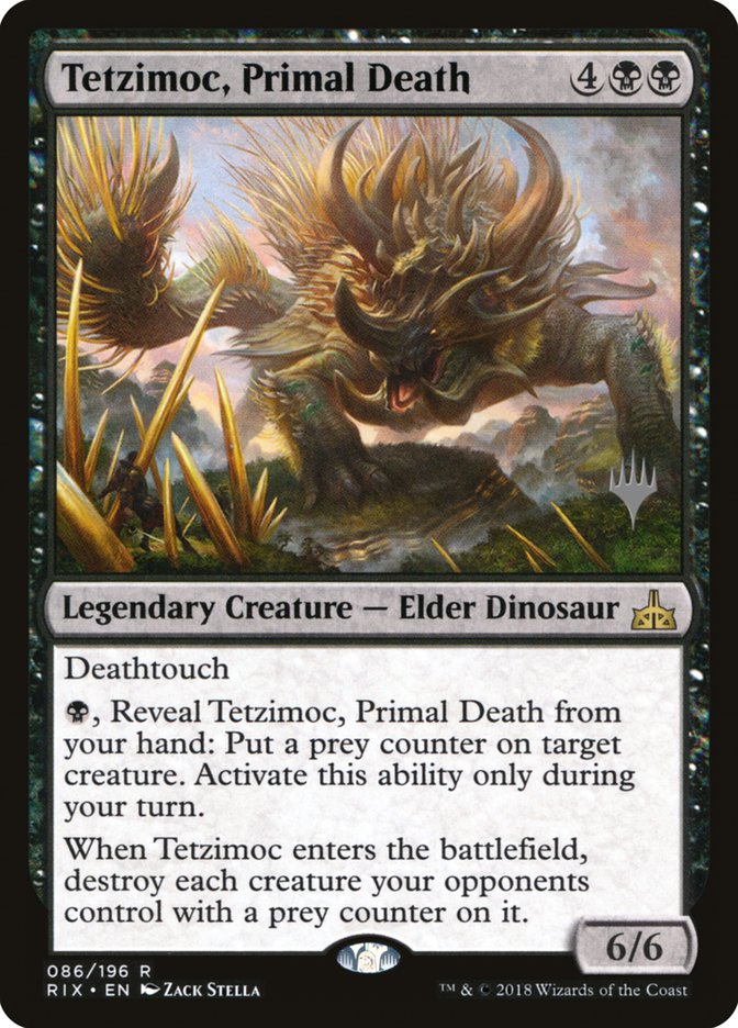 Tetzimoc, Primal Death (Promo Pack) [Rivals of Ixalan Promos] | Red Riot Games CA
