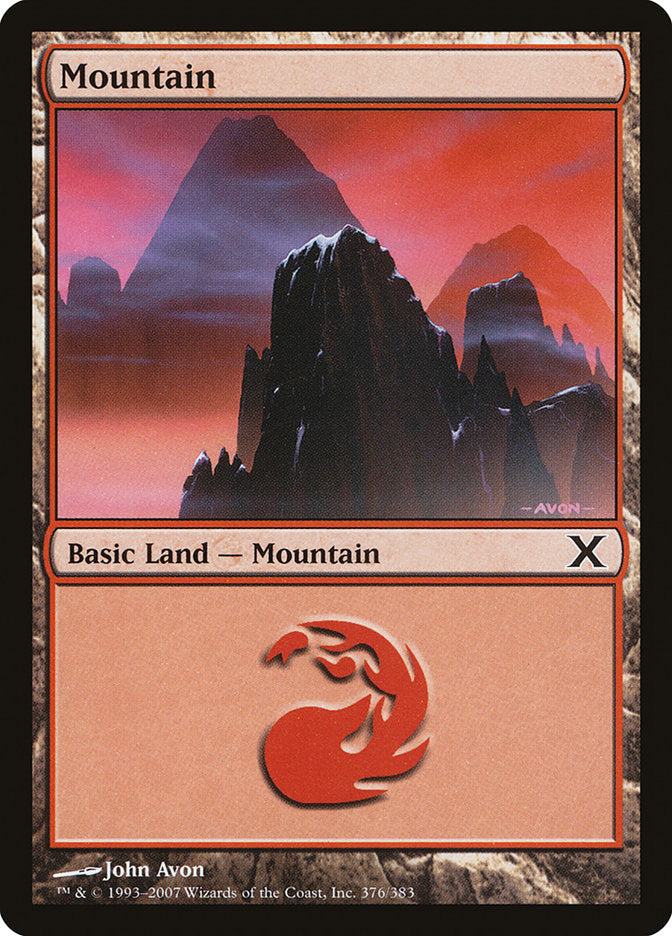 Mountain (376) [Tenth Edition] | Red Riot Games CA