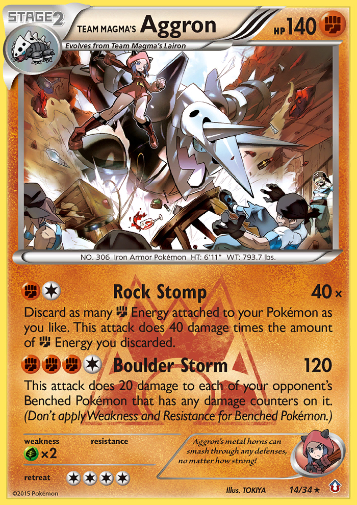Team Magma's Aggron (14/34) [XY: Double Crisis] | Red Riot Games CA
