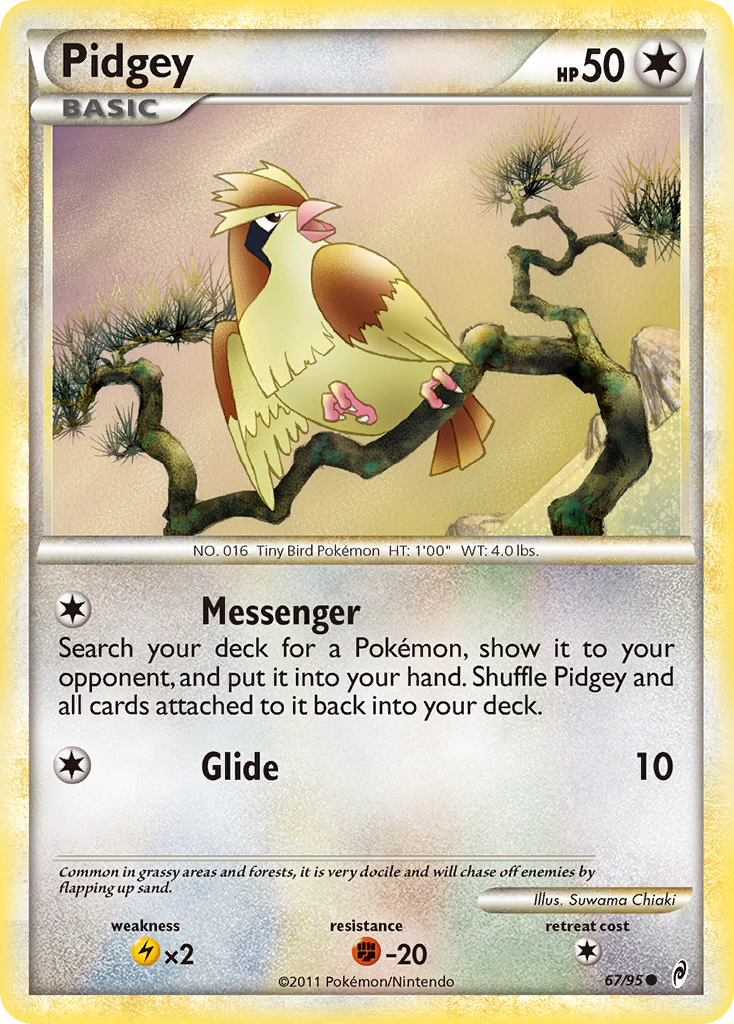 Pidgey (67/95) [HeartGold & SoulSilver: Call of Legends] | Red Riot Games CA