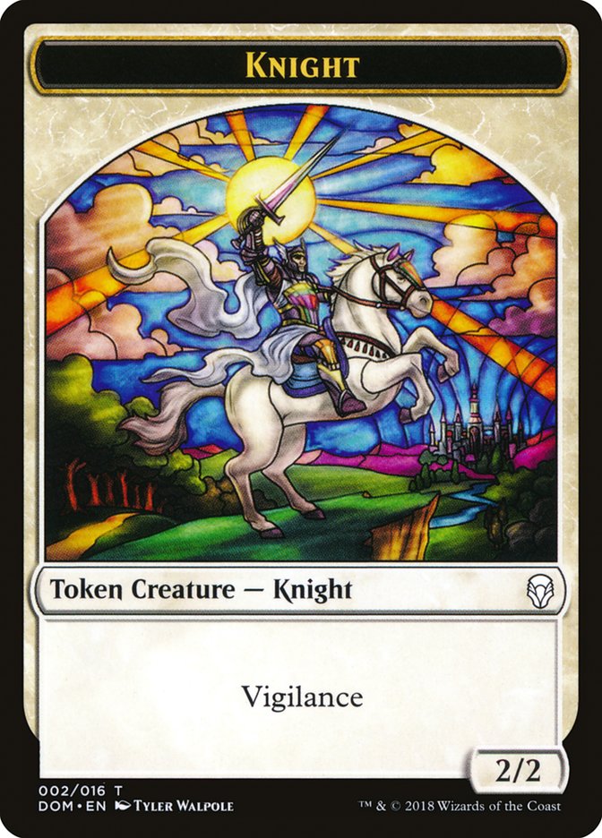 Knight Token (002/016) [Dominaria Tokens] | Red Riot Games CA