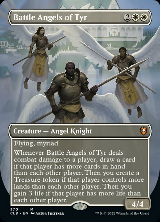 Battle Angels of Tyr (Borderless Alternate Art) [Commander Legends: Battle for Baldur's Gate] | Red Riot Games CA