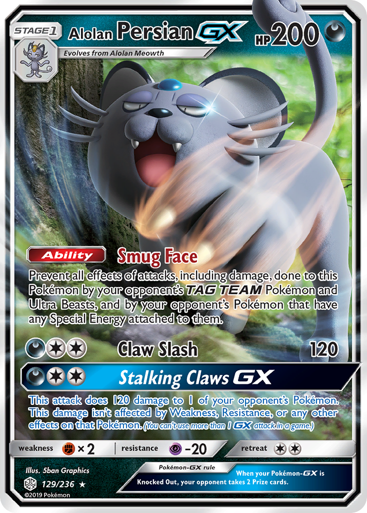 Alolan Persian GX (129/236) [Sun & Moon: Cosmic Eclipse] | Red Riot Games CA