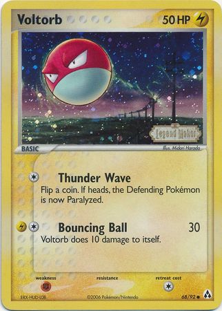 Voltorb (68/92) (Stamped) [EX: Legend Maker] | Red Riot Games CA