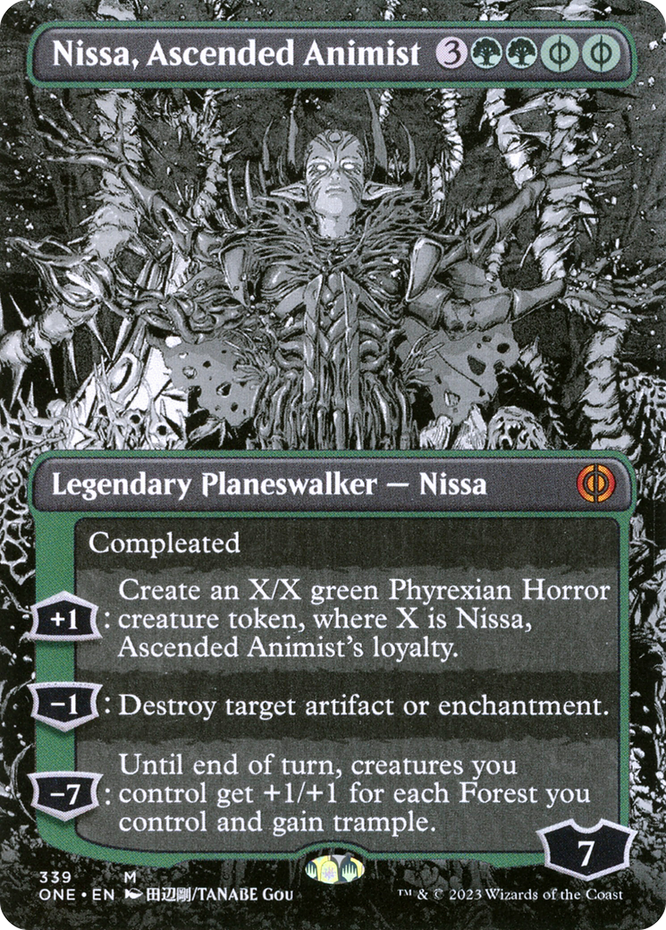 Nissa, Ascended Animist (Borderless Manga) [Phyrexia: All Will Be One] | Red Riot Games CA