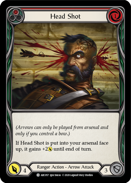 Head Shot (Red) [U-ARC057] (Arcane Rising Unlimited)  Unlimited Rainbow Foil | Red Riot Games CA