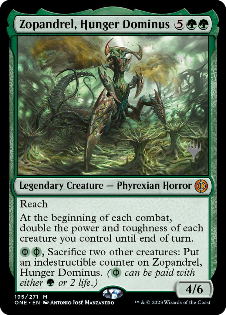 Zopandrel, Hunger Dominus (Promo Pack) [Phyrexia: All Will Be One Promos] | Red Riot Games CA