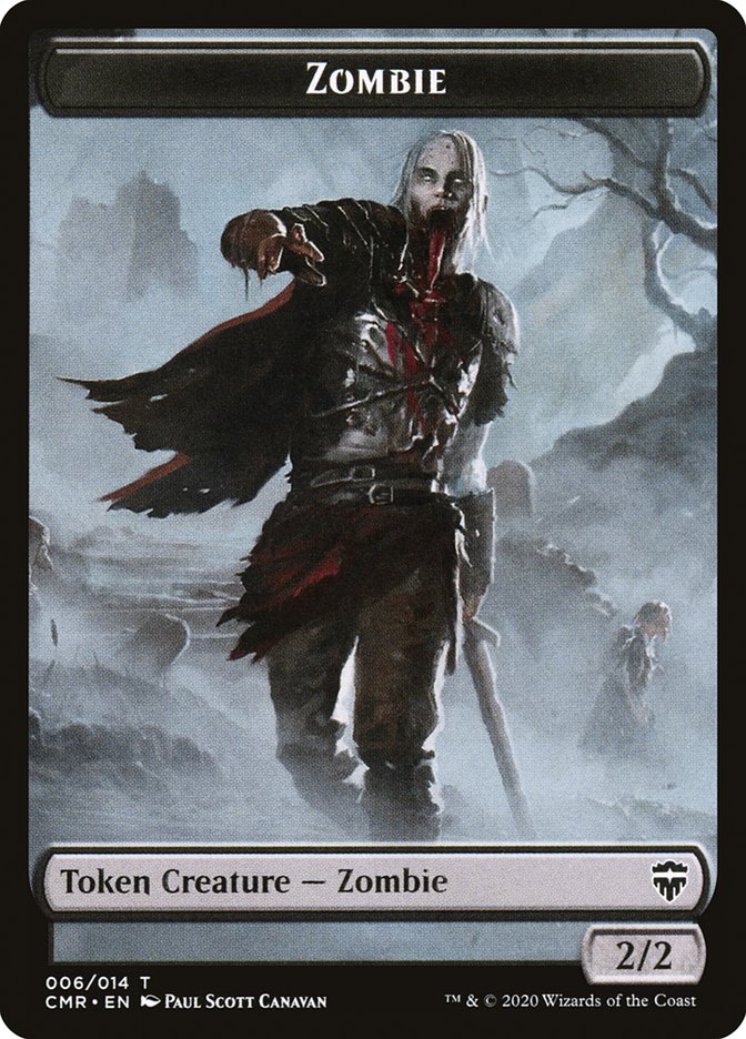 Horror // Zombie Double-Sided Token [Commander Legends Tokens] | Red Riot Games CA
