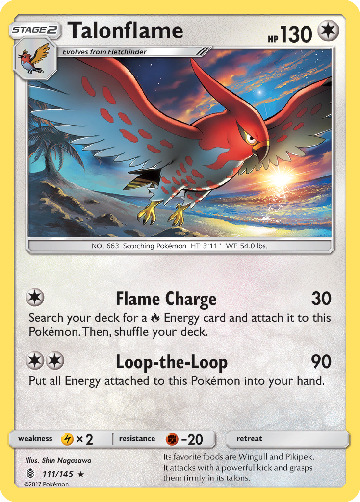 Talonflame (111/145) [Sun & Moon: Guardians Rising] | Red Riot Games CA