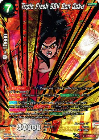 Triple Flash SS4 Son Goku (SPR) (BT4-003) [Colossal Warfare] | Red Riot Games CA