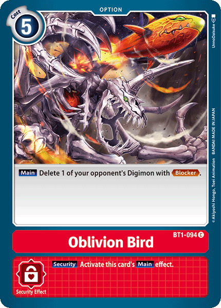 Oblivion Bird [BT1-094] [Release Special Booster Ver.1.0] | Red Riot Games CA