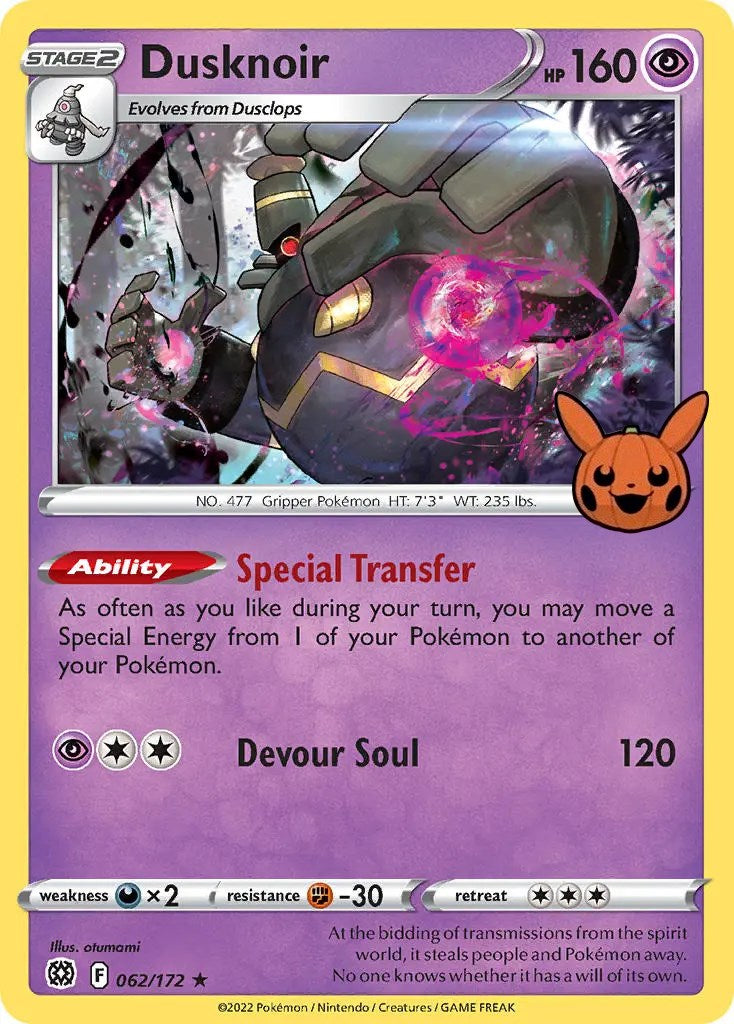 Dusknoir (062/172) [Trick or Trade] | Red Riot Games CA