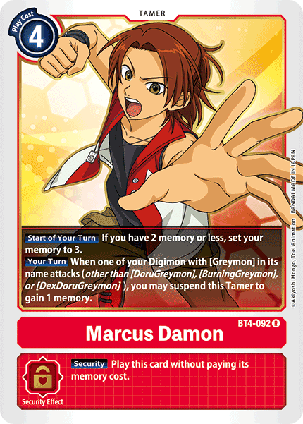 Marcus Damon [BT4-092] [Great Legend] | Red Riot Games CA