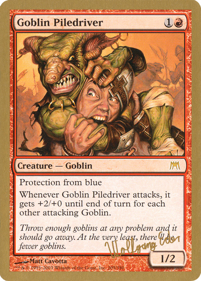 Goblin Piledriver (Wolfgang Eder) [World Championship Decks 2003] | Red Riot Games CA