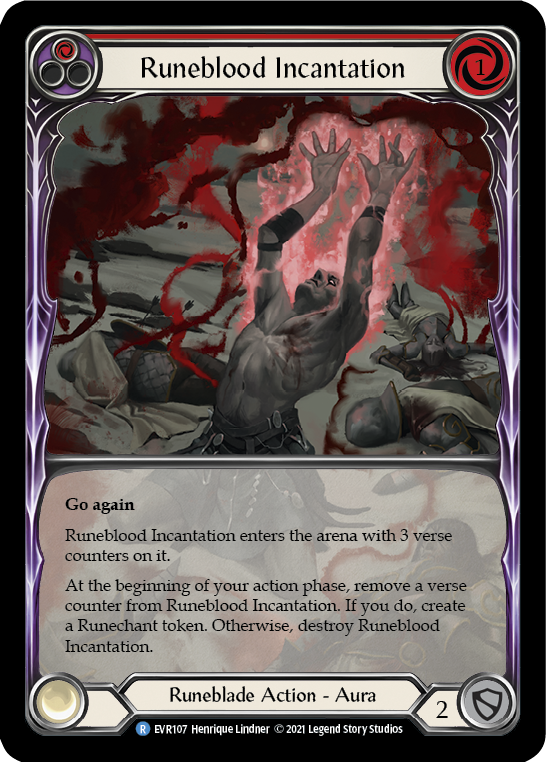 Runeblood Incantation (Red) [EVR107] (Everfest)  1st Edition Extended Art Rainbow Foil | Red Riot Games CA