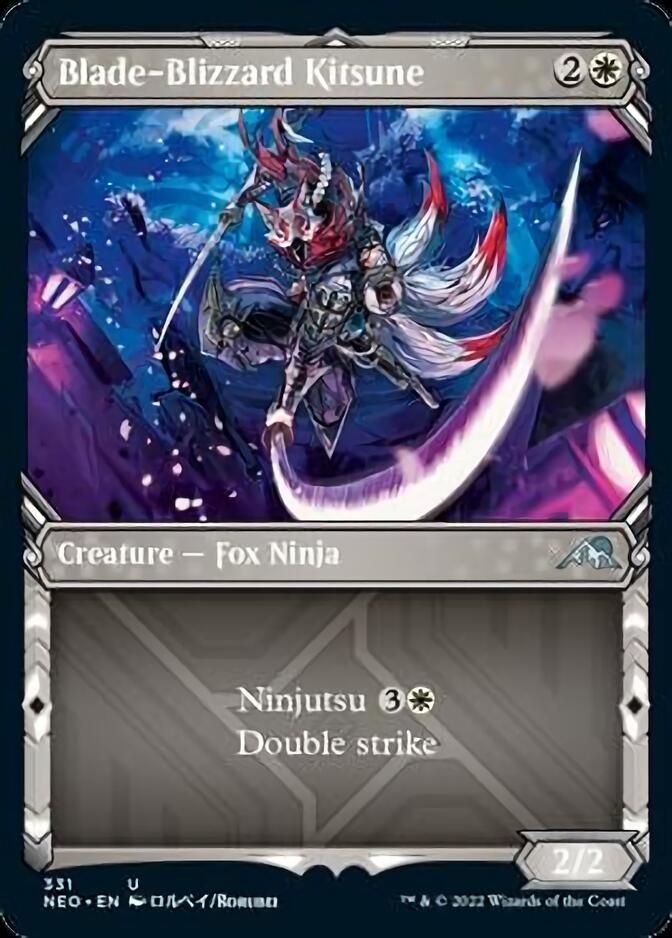 Blade-Blizzard Kitsune (Showcase Ninja) [Kamigawa: Neon Dynasty] | Red Riot Games CA