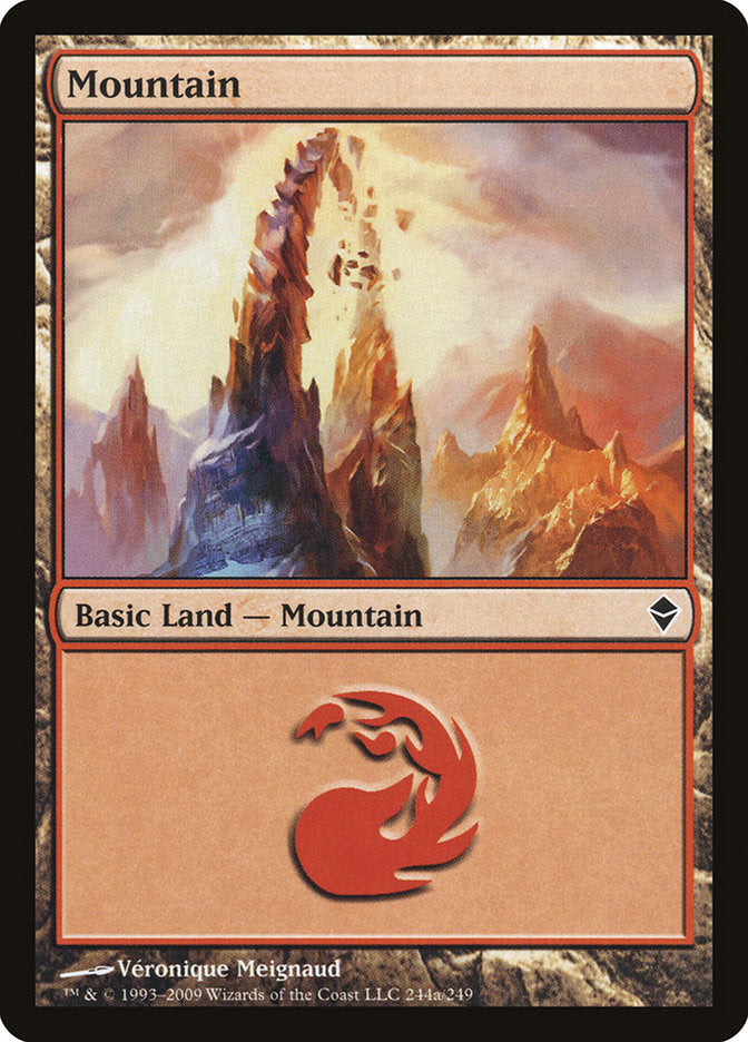 Mountain (244a) [Zendikar] | Red Riot Games CA