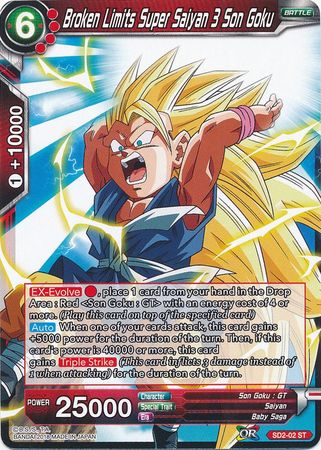 Broken Limits Super Saiyan 3 Son Goku (Starter Deck - The Extreme Evolution) (SD2-02) [Cross Worlds] | Red Riot Games CA