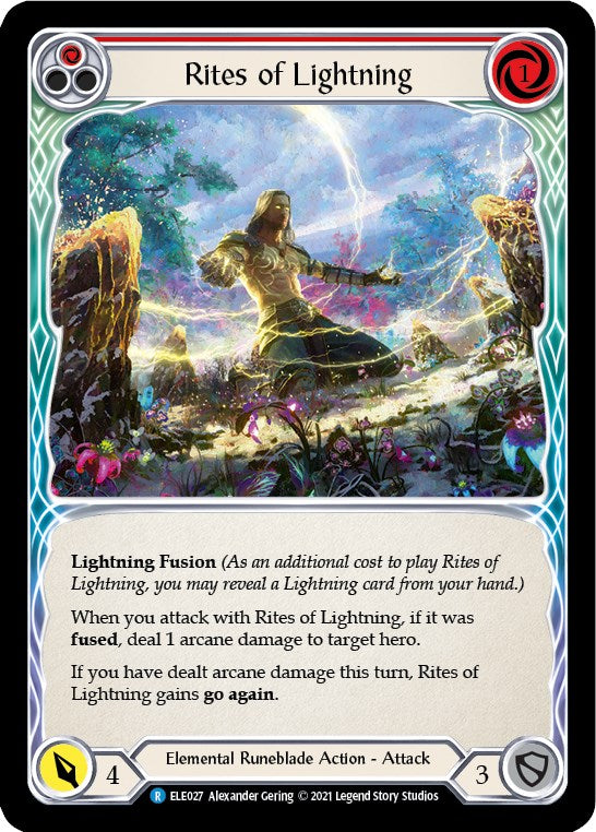 Rites of Lightning (Red) [BRI027] (Tales of Aria Briar Blitz Deck)  1st Edition Normal | Red Riot Games CA