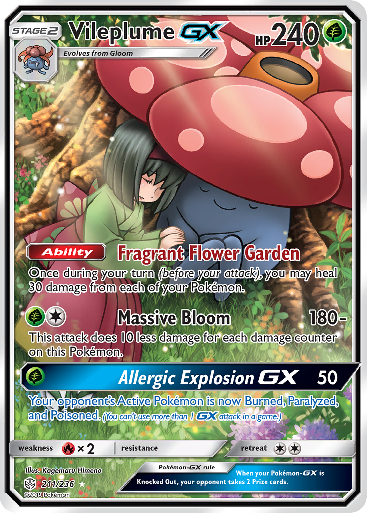 Vileplume GX (211/236) [Sun & Moon: Cosmic Eclipse] | Red Riot Games CA