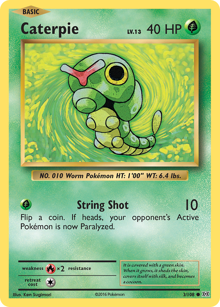 Caterpie (3/108) [XY: Evolutions] | Red Riot Games CA