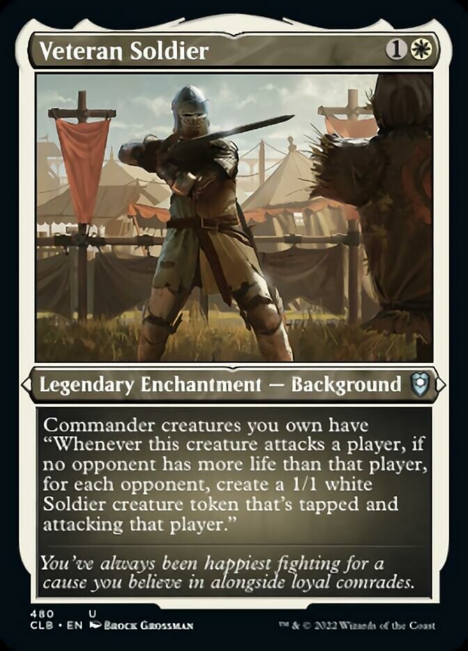 Veteran Soldier (Foil Etched) [Commander Legends: Battle for Baldur's Gate] | Red Riot Games CA
