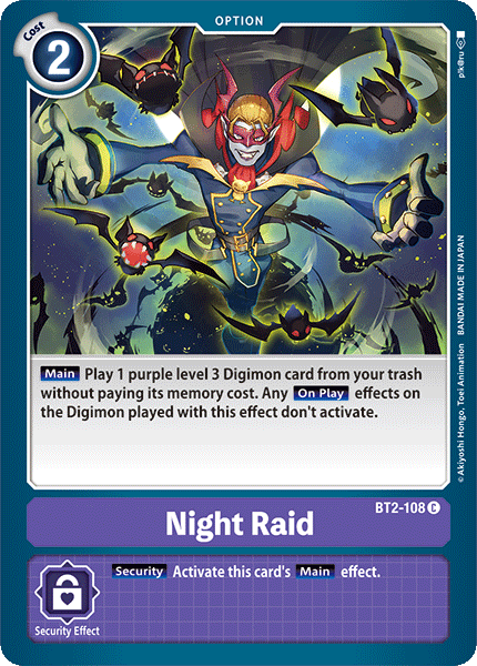Night Raid [BT2-108] [Release Special Booster Ver.1.0] | Red Riot Games CA