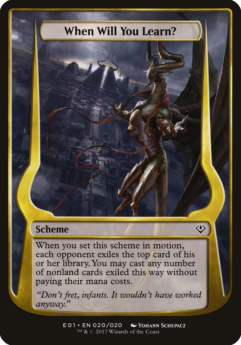 When Will You Learn? (Schemes) [Archenemy: Nicol Bolas Schemes] | Red Riot Games CA