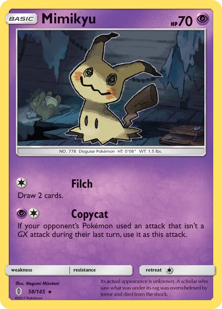 Mimikyu (58/145) (Theme Deck Exclusive) [Sun & Moon: Guardians Rising] | Red Riot Games CA