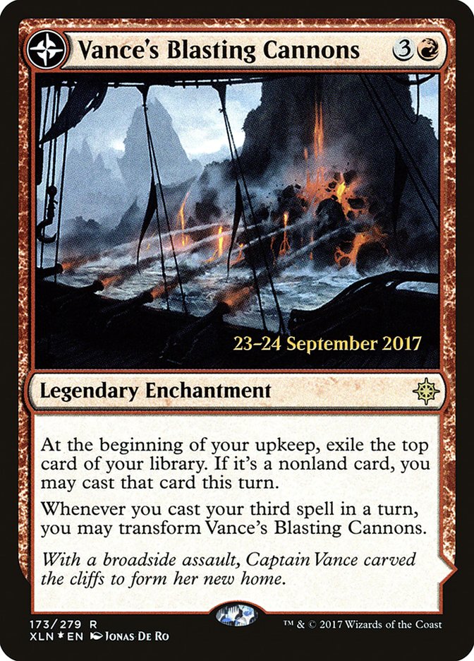 Vance's Blasting Cannons // Spitfire Bastion [Ixalan Prerelease Promos] | Red Riot Games CA