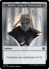 Emblem - Sorin, Lord of Innistrad // Vampire (0004) Double-Sided Token [The Lost Caverns of Ixalan Commander Tokens] | Red Riot Games CA