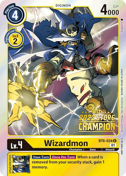 Wizardmon [BT6-034] (2022 Store Champion) [Double Diamond Promos] | Red Riot Games CA