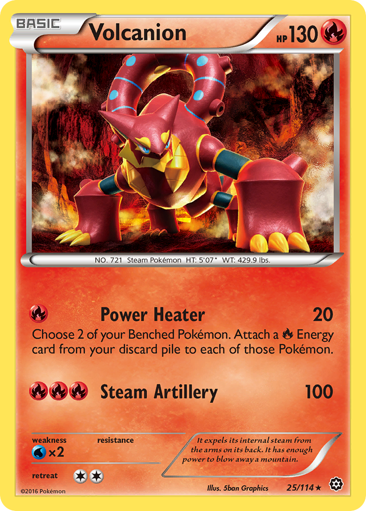 Volcanion (25/114) [XY: Steam Siege] | Red Riot Games CA