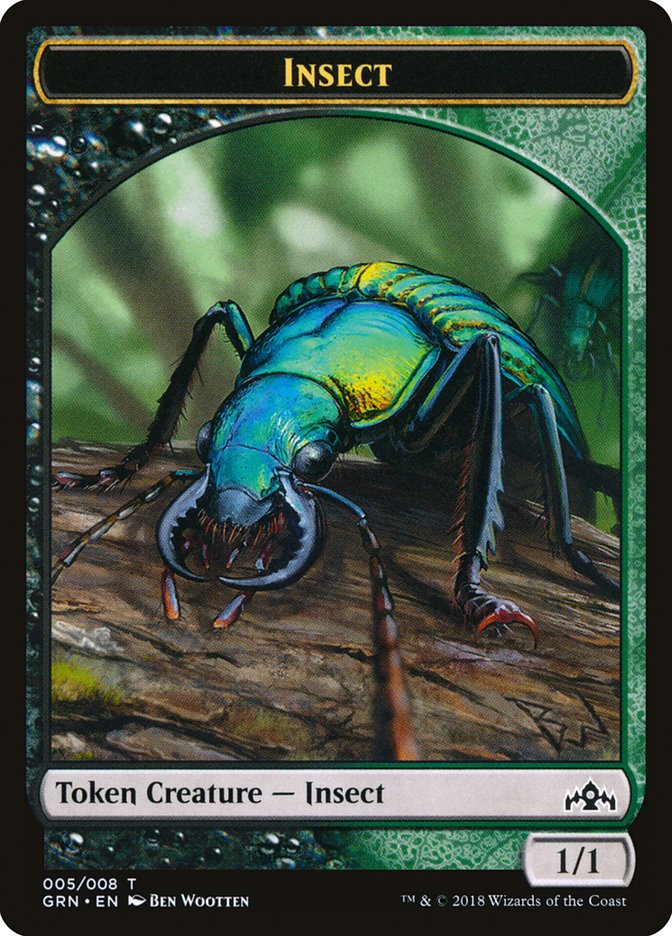 Insect Token [Guilds of Ravnica Tokens] | Red Riot Games CA