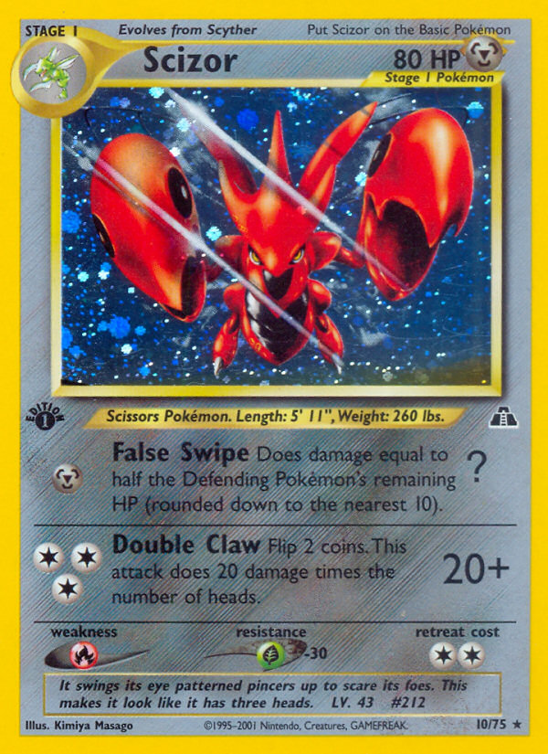 Scizor (10/75) [Neo Discovery 1st Edition] | Red Riot Games CA