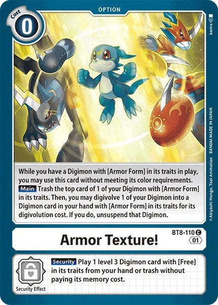 Armor Texture! [BT8-110] [Revision Pack Cards] | Red Riot Games CA